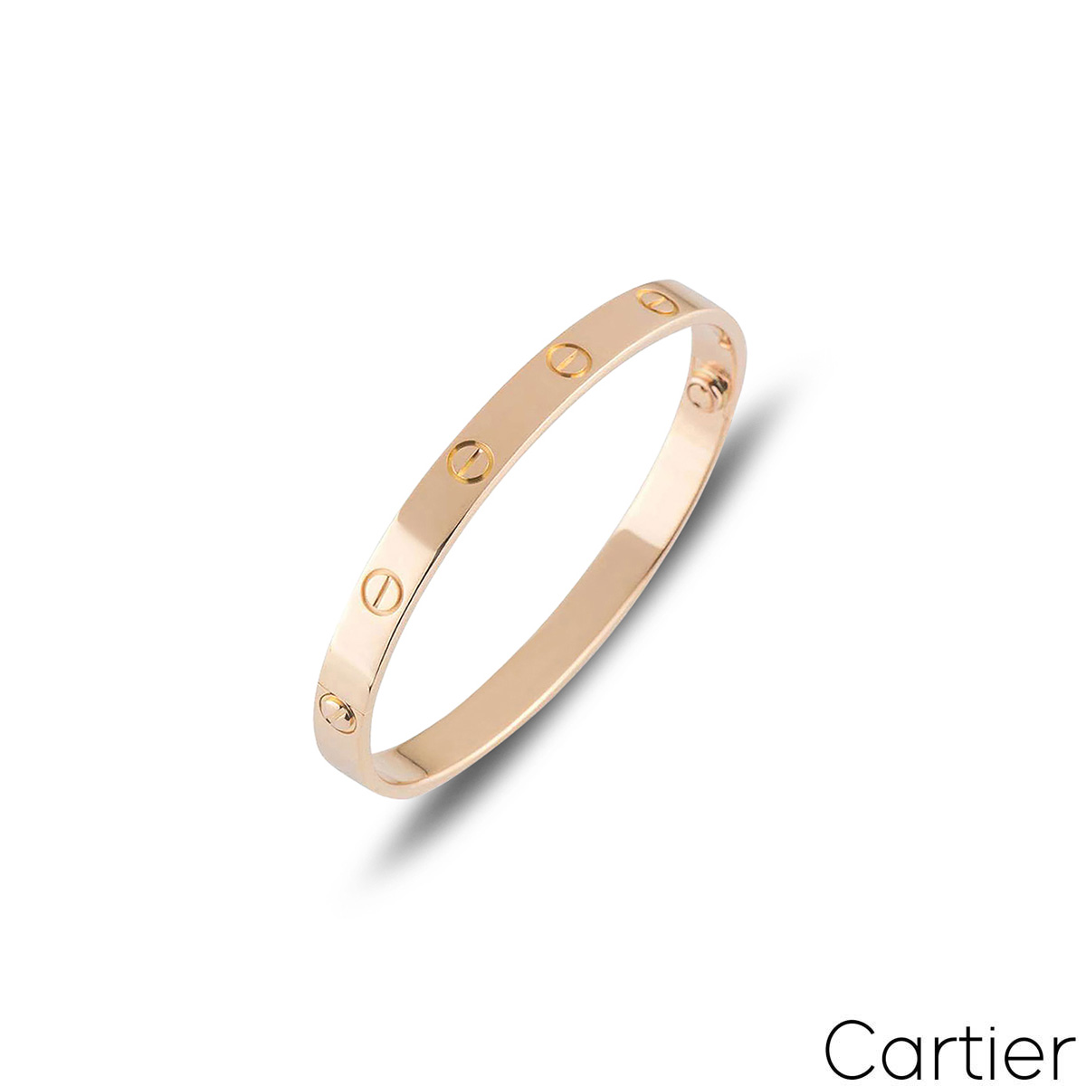 Cartier Rose Gold Plain Love Bracelet Size 15 B6035615
